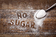 text no sugar written with sugar