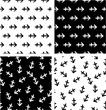 © Bakai - Zodiac Sign Sagittarius Freehand Aligned & Random Seamless Pattern Set