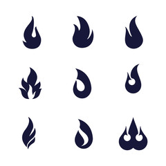 Wall Mural - Fire Icons