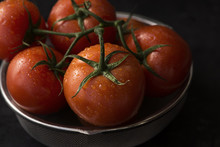 Fresh, Whole Tomatoes In Bowl 