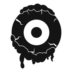 Wall Mural - Scary eyeball icon, simple style