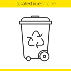 Wall Mural - Recycle bin linear icon