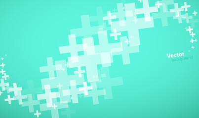 Wall Mural - abstract background created with plus sign.