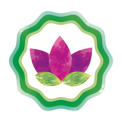 Sticker - symbol flower watercolor paint