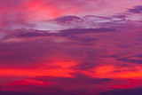 Fototapeta Na sufit - Nature background. Red sky at night and clouds. Beautiful and colorful sunset time.