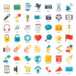 © Nikolai Titov - Media and communication icon set, vector illustration in flat style