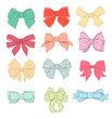 © Ghen - set of hand drawn bows on white. vector