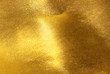 canvas print picture - Shiny yellow leaf gold foil texture