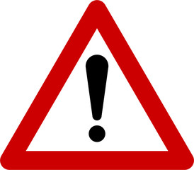 warning sign with exclamation mark