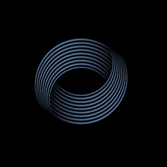 Canvas Print - round shape on black background for logo design,web, prints, posters
