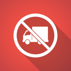 Poster - Illustration of  a delivery truck  in a not allowed signal