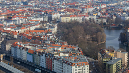 Wall Mural - berlin germany cityscape from above