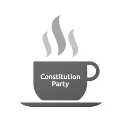 Poster - Isolated coffee mug with  the text Constitution Party