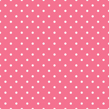 Seamless Pink Polka Dot Background. Vector Illustration Eps 10.