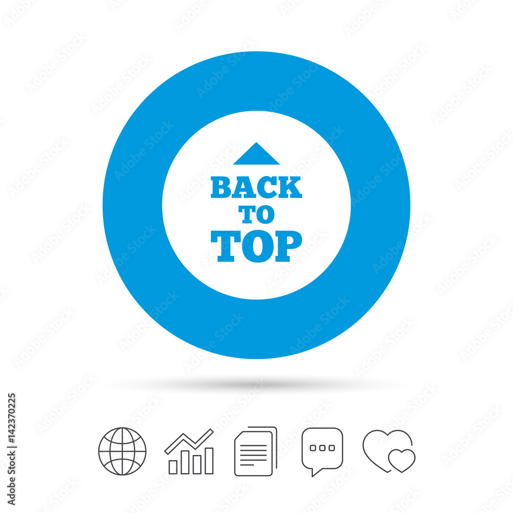 Back to top arrow sign icon. Scroll up symbol. Stock Vector | Adobe Stock