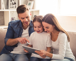 Wall Mural - Happy young family