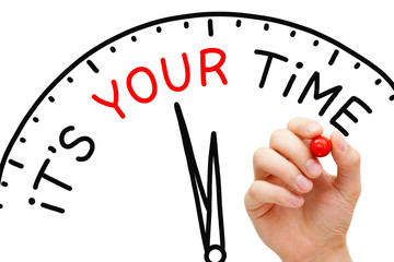 Wall Mural - It Is Your Time Clock Concept