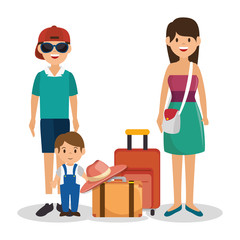 Sticker - family vacations avatars icon