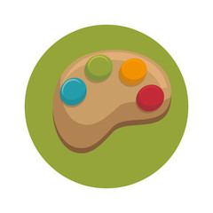 Poster - pallete paint isolated icon