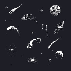 Wall Mural - cosmic objects and space planets