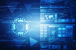 © blackboard - Digital Abstract technology background, 3d rendering