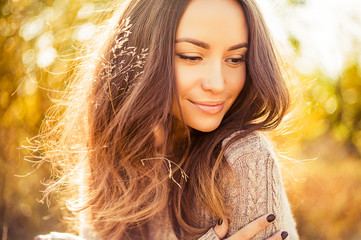 Atmospheric portrait of beautiful young lady