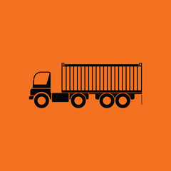 Canvas Print - Container truck icon