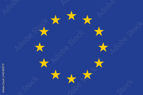 Plakat Wektor niesamowite flagi Unii Europejskiej.