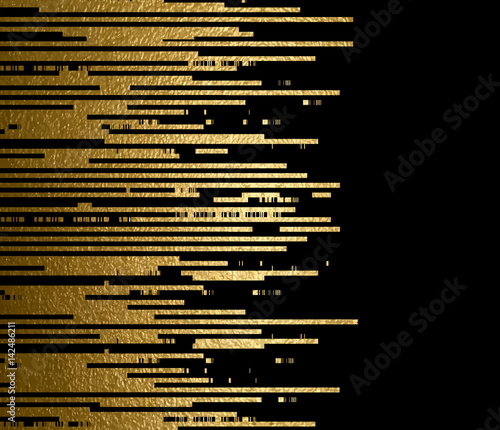 Dekoracja na wymiar  baner-z-dekoracja-zlota-tekstury-linie-na-czarnym-tle