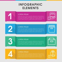 Wall Mural - Parcel infographic design with elements.