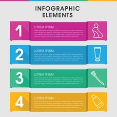 Sticker - Paste infographic design with elements.