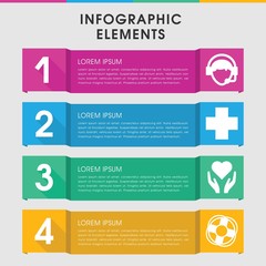 Wall Mural - Help infographic design with elements.