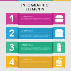 Poster - Sandwich infographic design with elements.