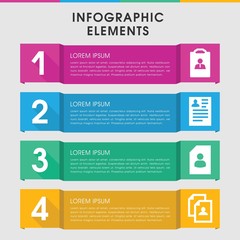 Wall Mural - Resume infographic design with elements.