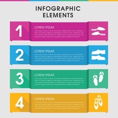 Sticker - Slipper infographic design with elements.