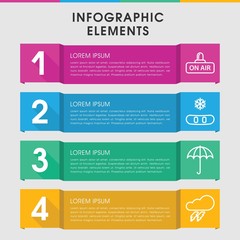 Poster - Weather infographic design with elements.