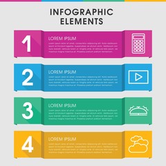 Wall Mural - Glossy infographic design with elements.