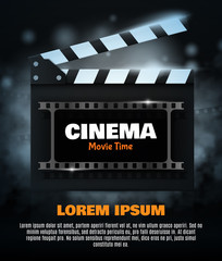 Wall Mural - Online Cinema Background. Vector Flyer Or Poster.