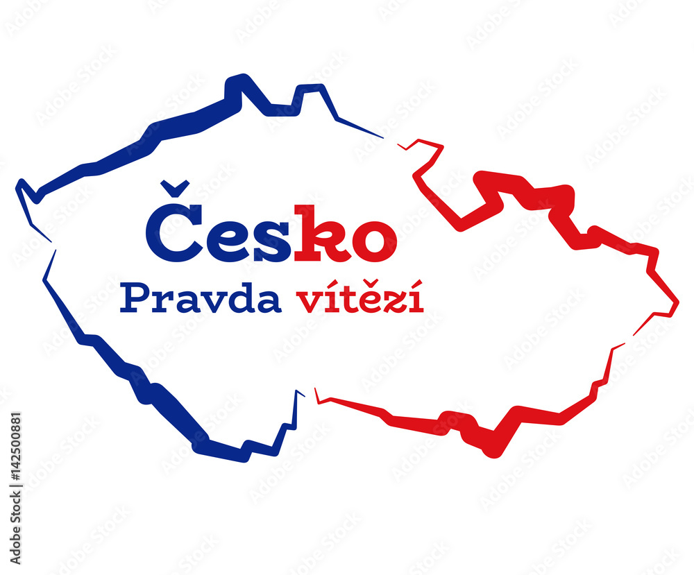 Česko "Pravda vítězí" - obrazy, fototapety, plakaty 