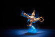 Magic Aladdin / Genie lamp floating on a dark background