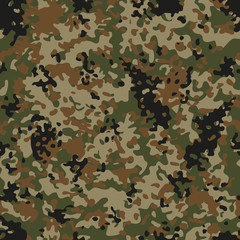 Autumn Flectarn Camouflage seamless patterns. Vector Illustration.