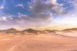 Dunhuang, China - August 05, 2014: Dunes of the Gobi desert in Dunhuang, China