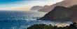 Picturesque panorama view of the coastline scenery on Majorca island Spain Mediterranean Sea