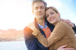 © goodluz - Middle-aged couple embracing each other by the sea, San Sebastian