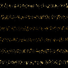 Aufkleber - Abstract gold texture seamless pattern on the black. Striped curve shape simple background.