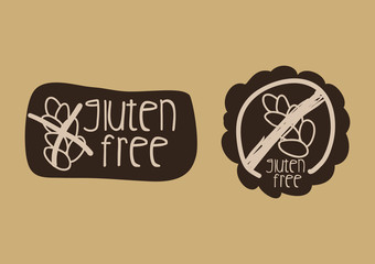 Wall Mural - Gluten free label icon vector illustration graphic design