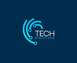 Wall Mural - Tech logo