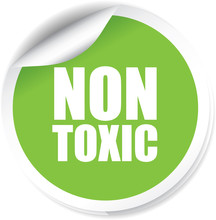 Non Toxic Sticker, Label Or Badge Isolated On White Background.