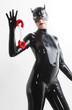 © Richard Semik - portrait of woman wearing latex clothes with handcuffs