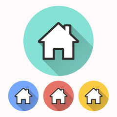 Canvas Print - Home - vector icon.